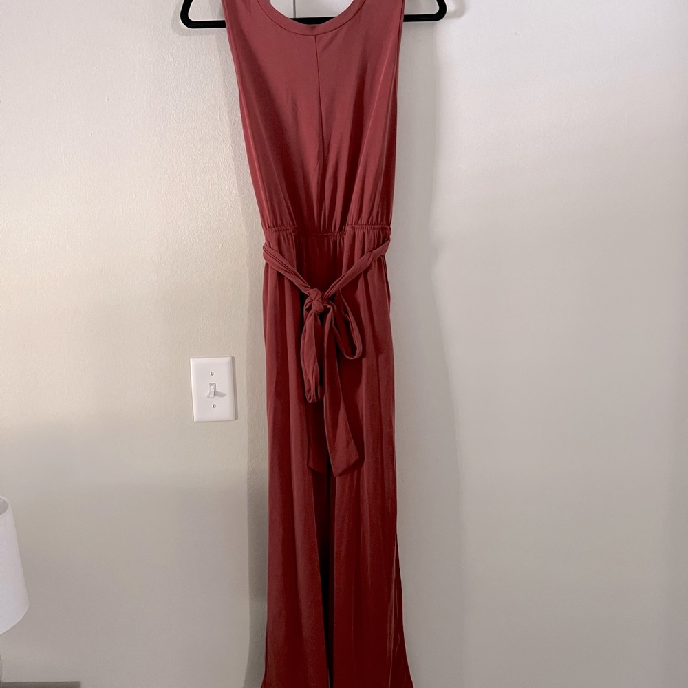 Tie front jumpsuit